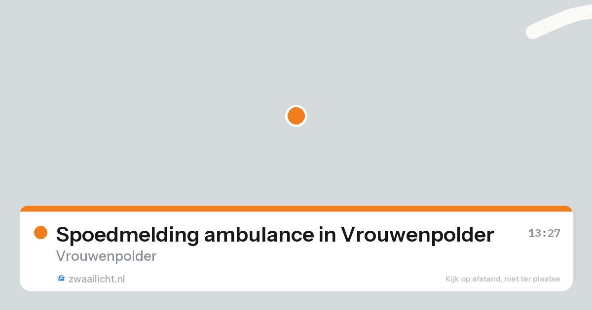 Spoedmelding ambulance in Vrouwenpolder — 22 aug 2026