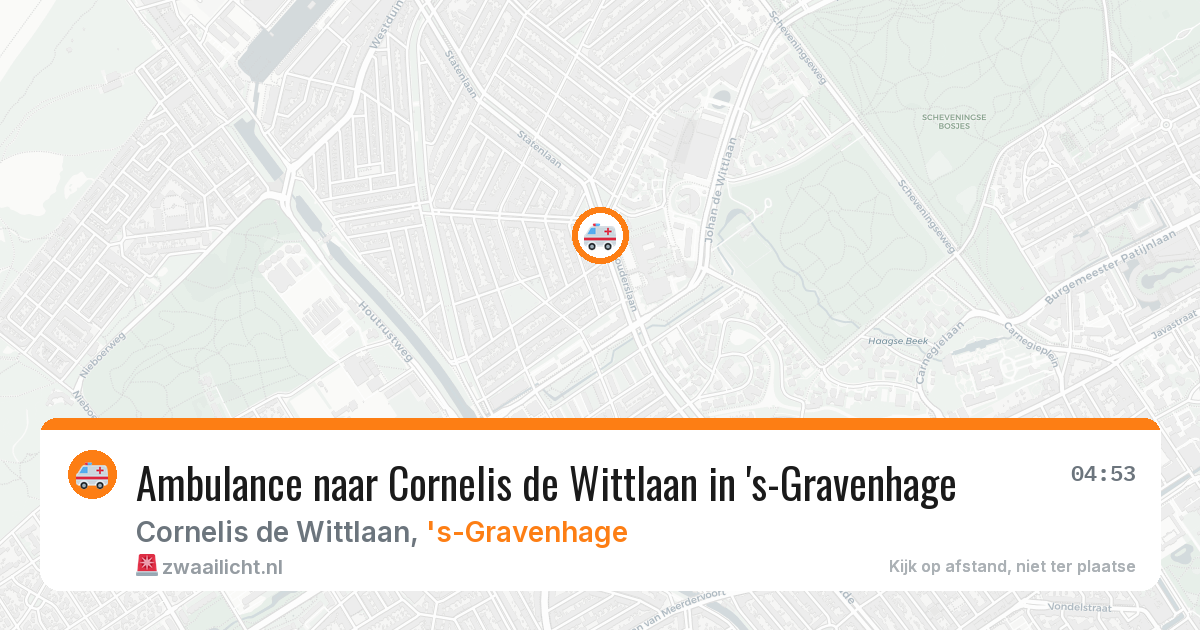 Ambulance naar Cornelis de Wittlaan in 's-Gravenhage — 12 apr 2026