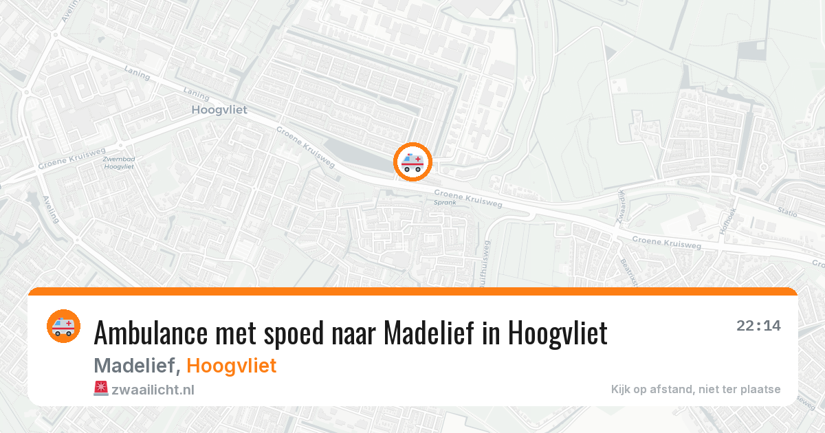 Ambulance met spoed naar Madelief in Hoogvliet — 27 jul 2026