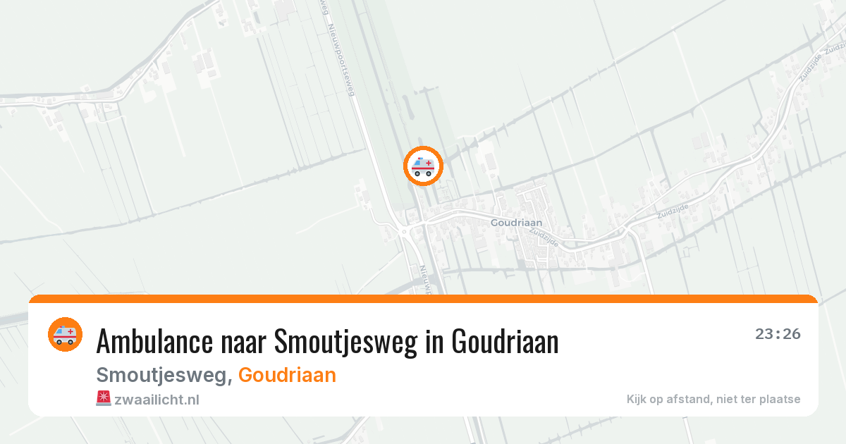 Ambulance naar Smoutjesweg in Goudriaan — 26 apr 2026