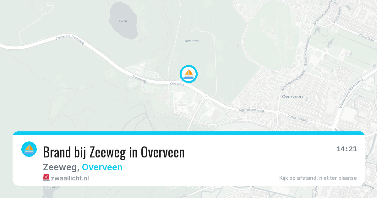 Brand bij Zeeweg in Overveen — 26 jun 2026