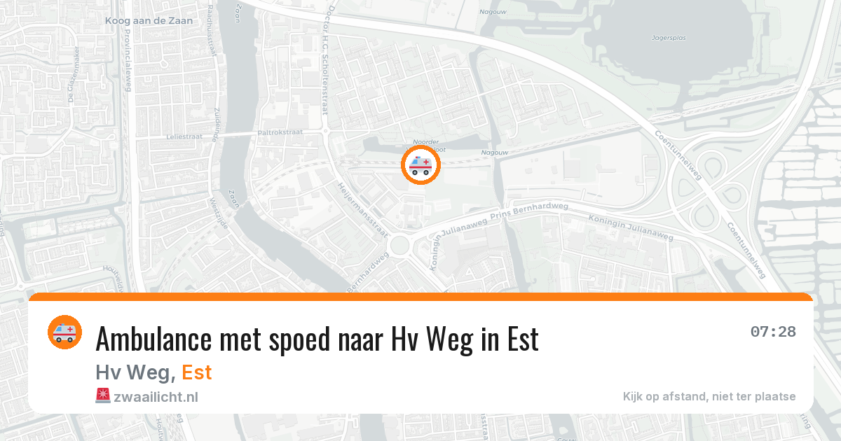 Ambulance met spoed naar Hv Weg in Est — 20 mrt 2026