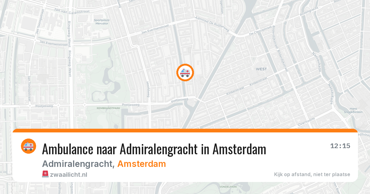 Ambulance naar Admiralengracht in Amsterdam — 17 mrt 2026