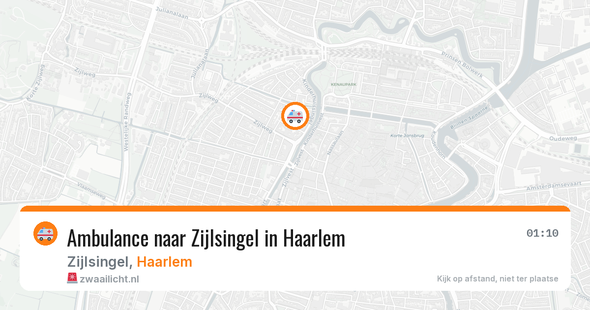 Ambulance naar Zijlsingel in Haarlem — 22 mrt 2026