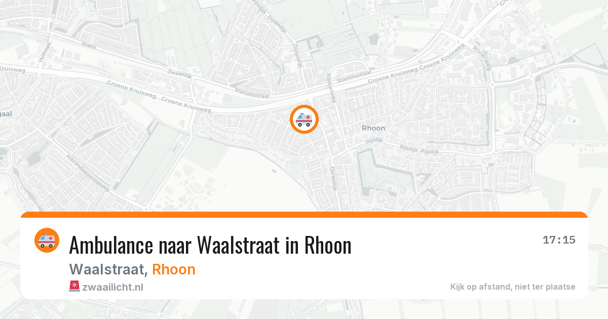 Ambulance naar Waalstraat in Rhoon — 11 jul 2026