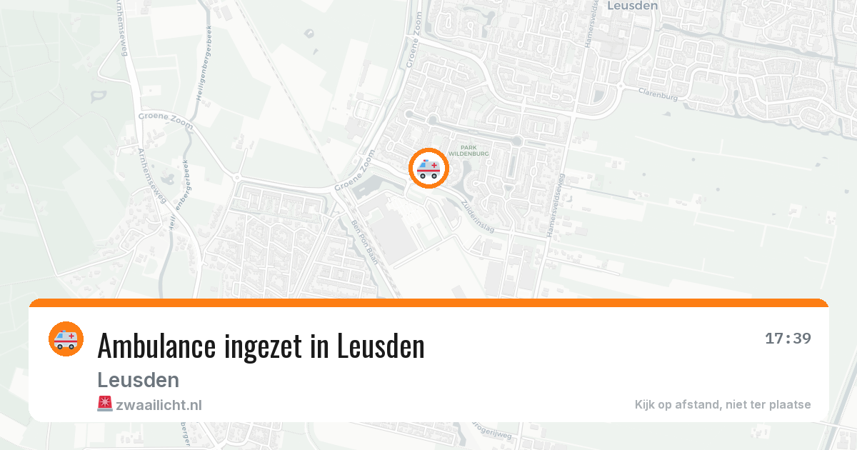 Ambulance ingezet in Leusden — 10 aug 2026