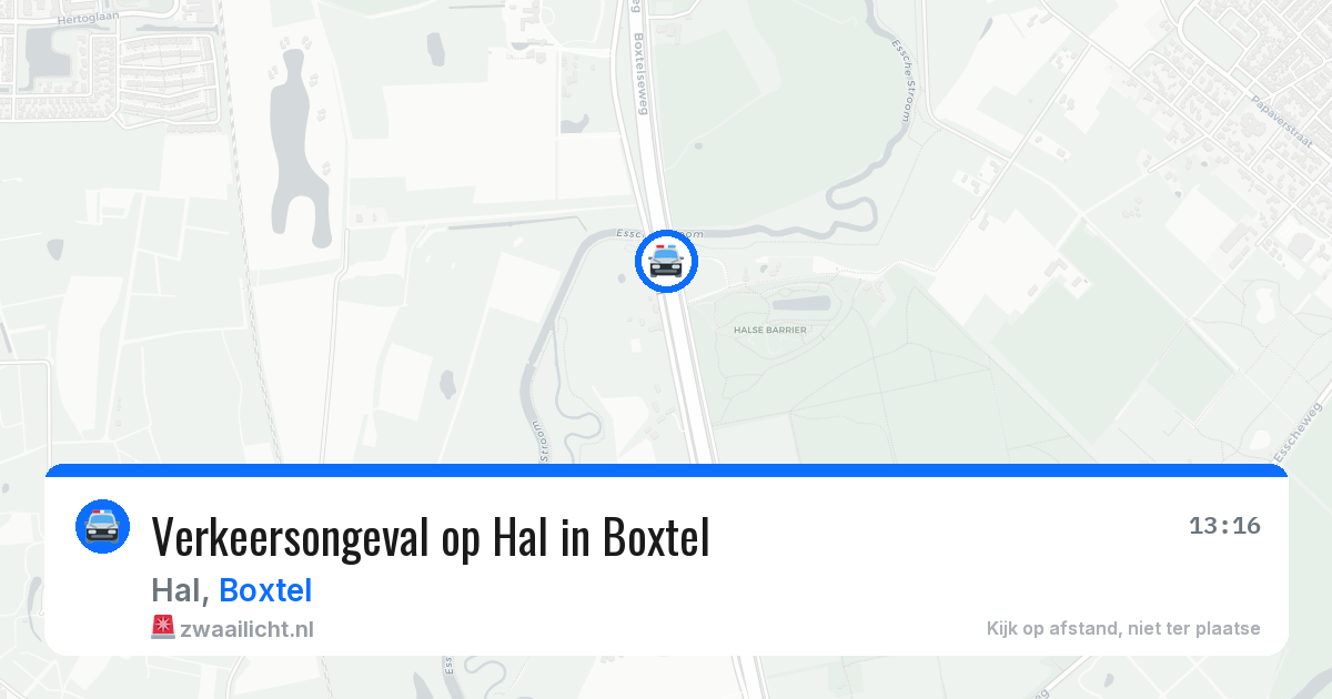 Verkeersongeval op Hal in Boxtel — 27 jul 2026