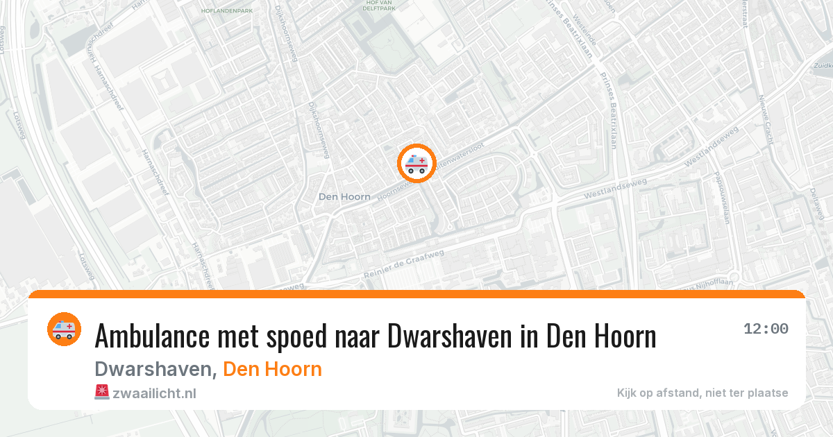 Ambulance met spoed naar Dwarshaven in Den Hoorn — 29 jan 2026
