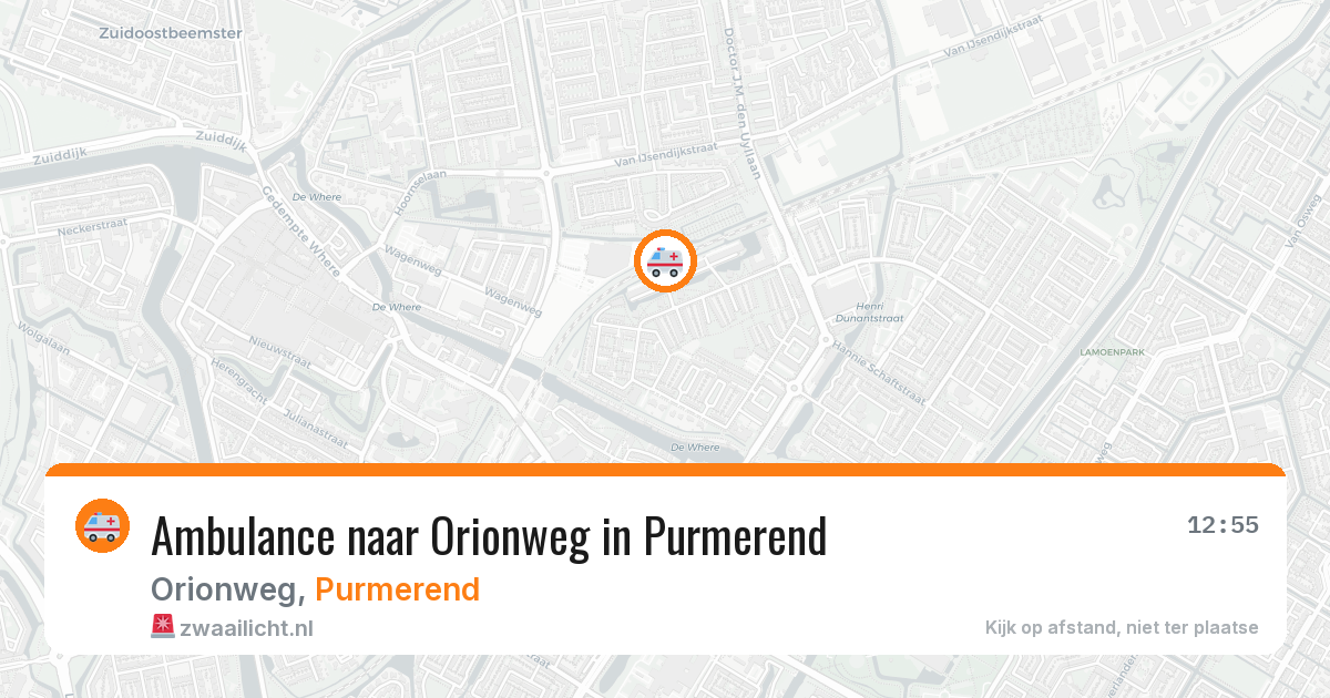 Ambulance naar Orionweg in Purmerend — 10 mei 2026