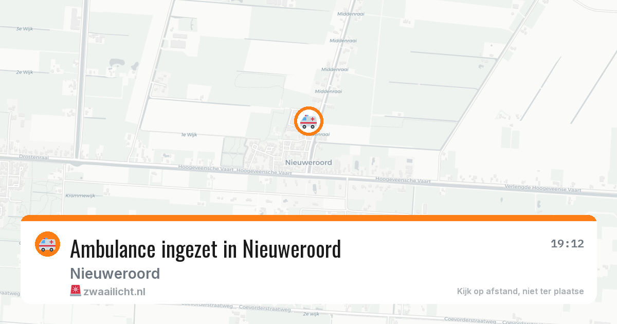Ambulance ingezet in Nieuweroord — 21 mei 2026