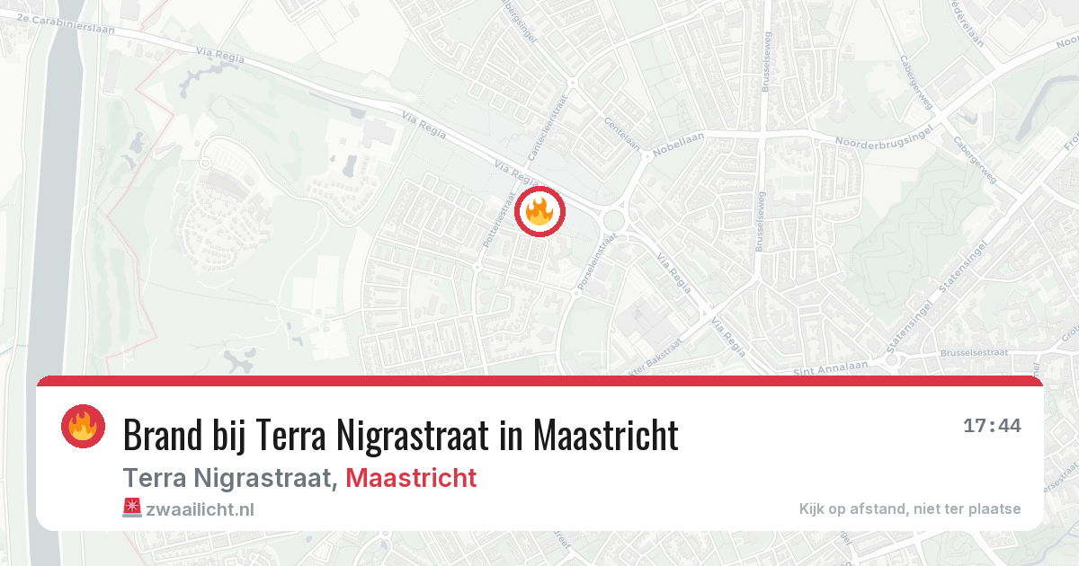 Brand bij Terra Nigrastraat in Maastricht — 27 jun 2026