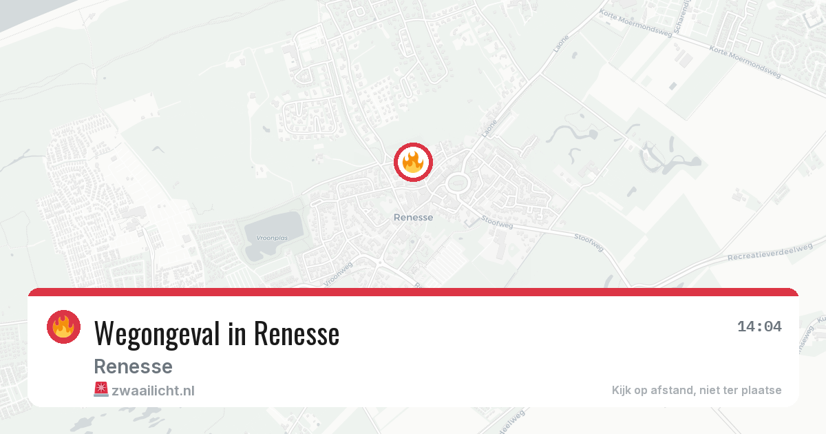 Wegongeval in Renesse — 16 mei 2026