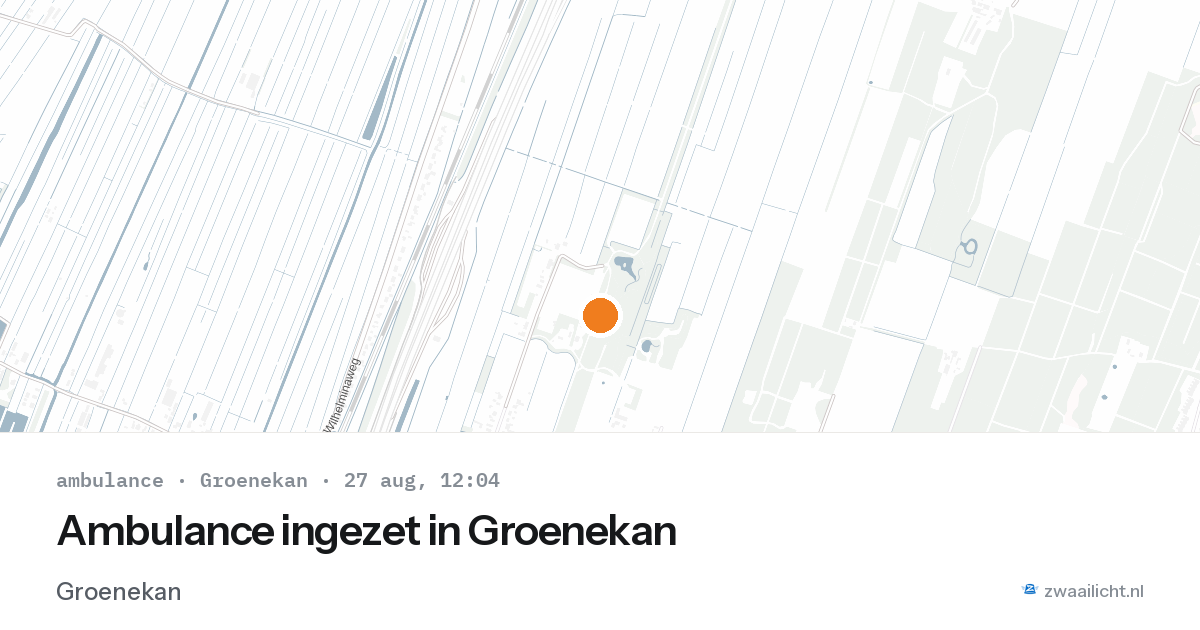 Ambulance ingezet in Groenekan — 27 aug 2026
