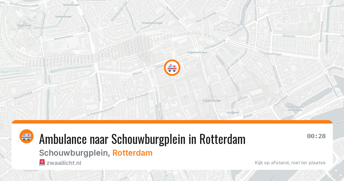 Ambulance naar Schouwburgplein in Rotterdam — 4 apr 2026