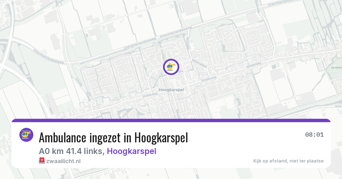 Ambulance ingezet in Hoogkarspel — 21 jun 2026
