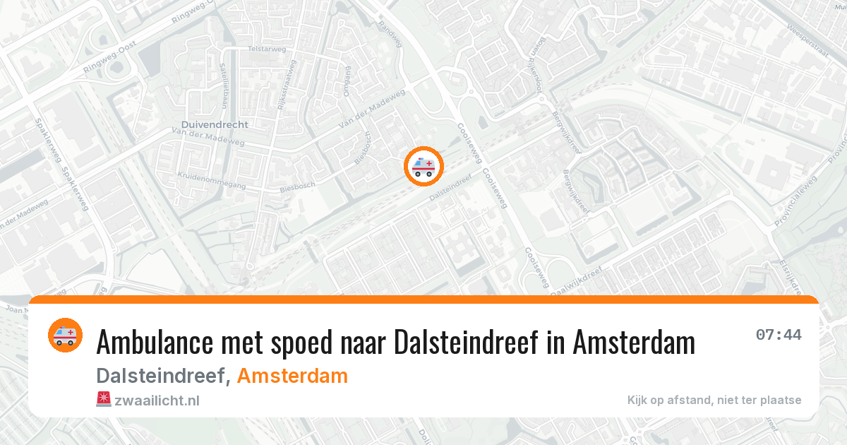Ambulance met spoed naar Dalsteindreef in Amsterdam — 20 mei 2026