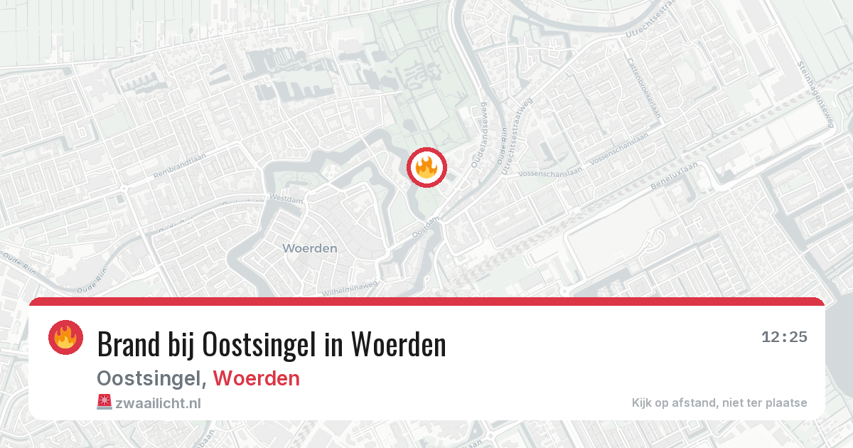 Brand bij Oostsingel in Woerden — 12 jun 2026