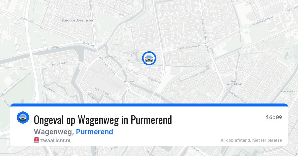 Ongeval op Wagenweg in Purmerend — 22 mei 2026