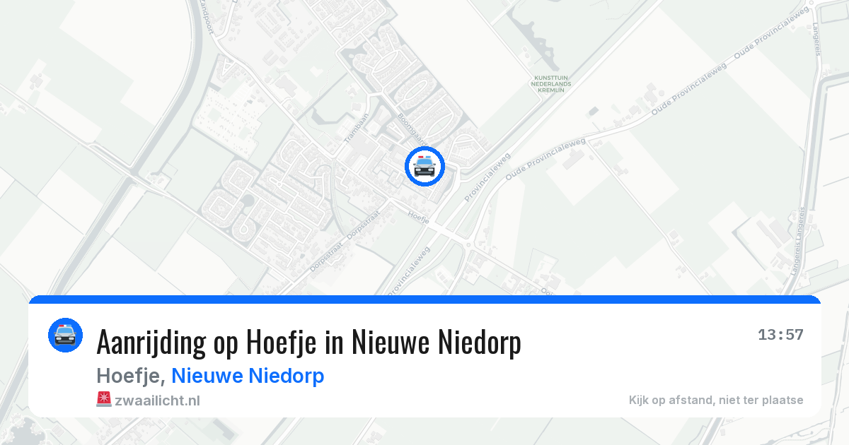 Aanrijding op Hoefje in Nieuwe Niedorp — 31 mei 2026