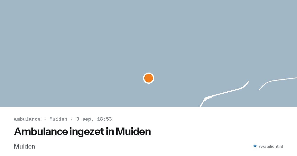 Ambulance ingezet in Muiden — 3 sep 2026