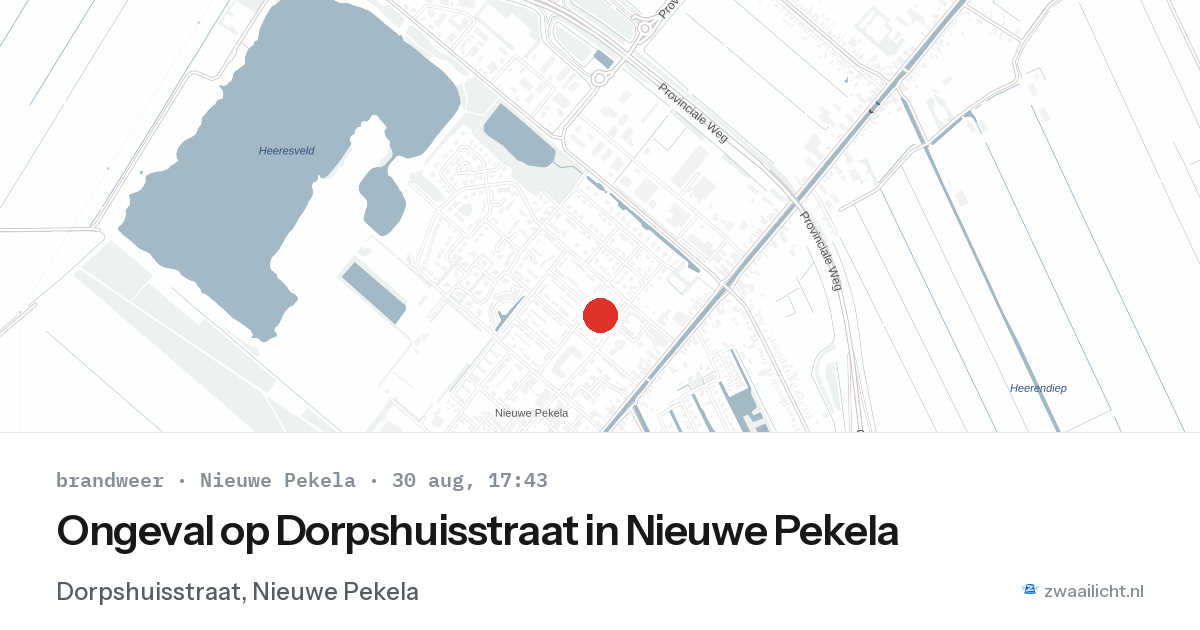 Ongeval op Dorpshuisstraat in Nieuwe Pekela — 30 aug 2026