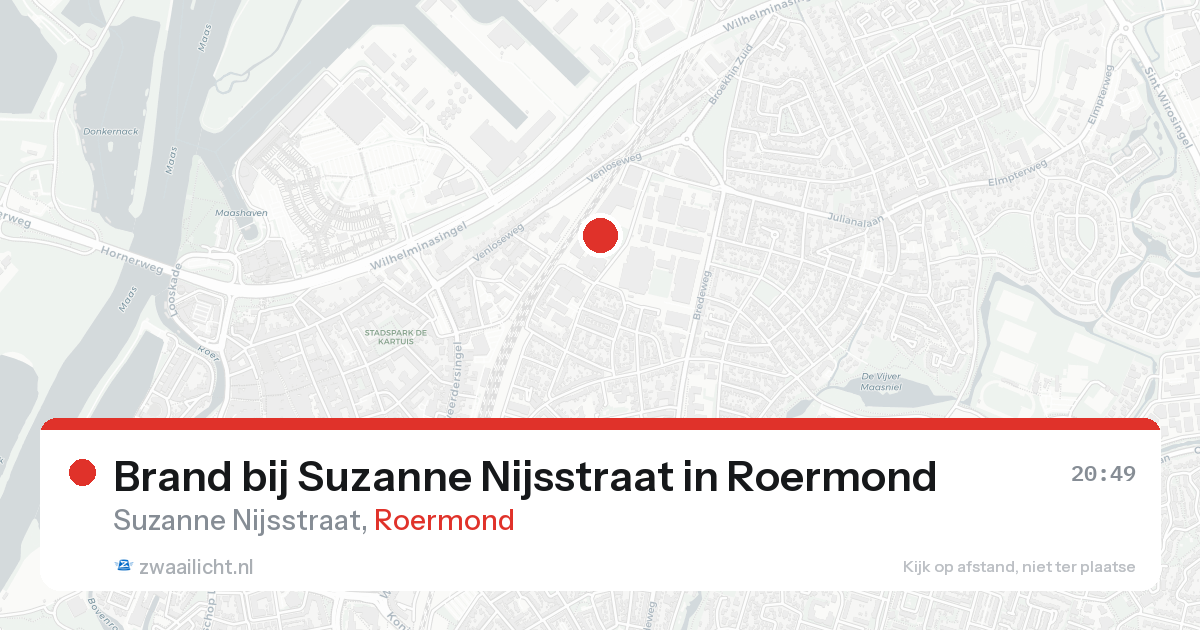 Brand bij Suzanne Nijsstraat in Roermond — 23 aug 2026