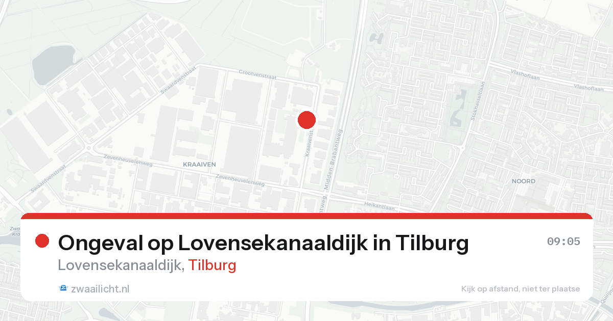 Ongeval op Lovensekanaaldijk in Tilburg — 7 feb 2026