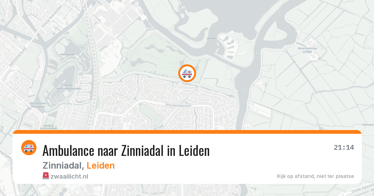 Ambulance naar Zinniadal in Leiden — 13 jul 2026