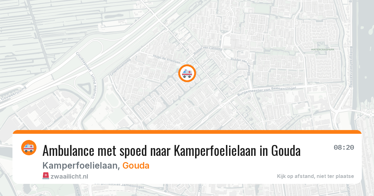 Ambulance met spoed naar Kamperfoelielaan in Gouda — 7 apr 2026