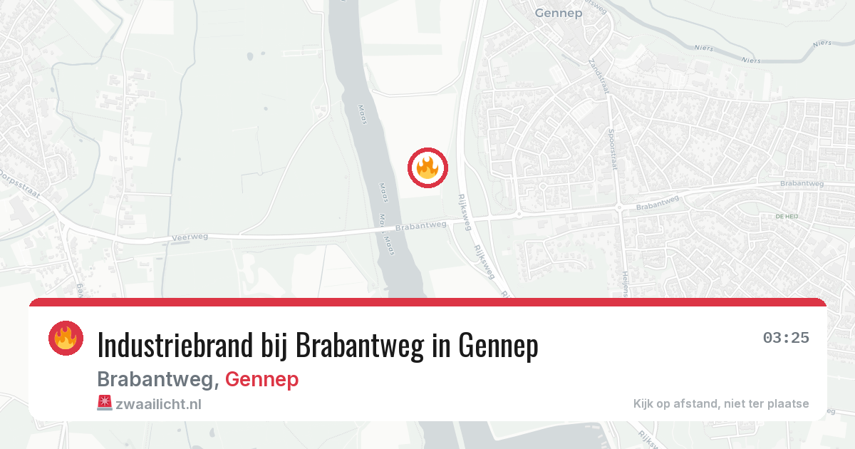 Industriebrand bij Brabantweg in Gennep — 28 jun 2026