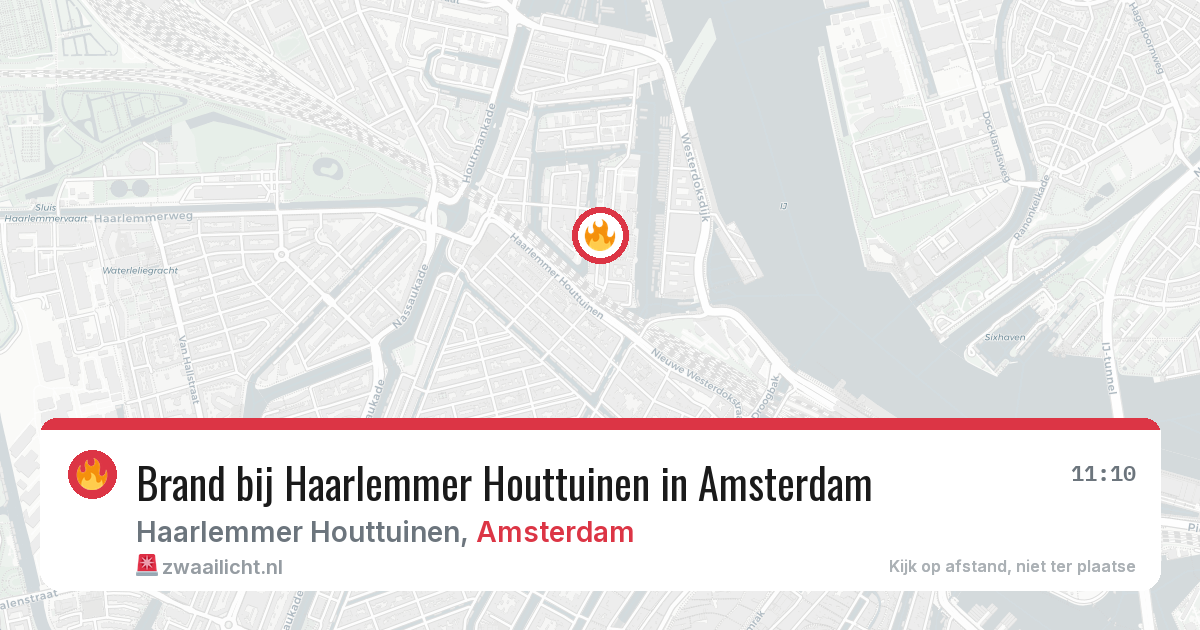 Brand bij Haarlemmer Houttuinen in Amsterdam — 2 jul 2026