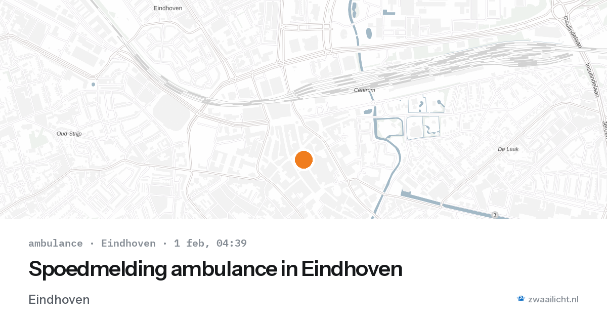 Spoedmelding ambulance in Eindhoven — 1 feb 2026