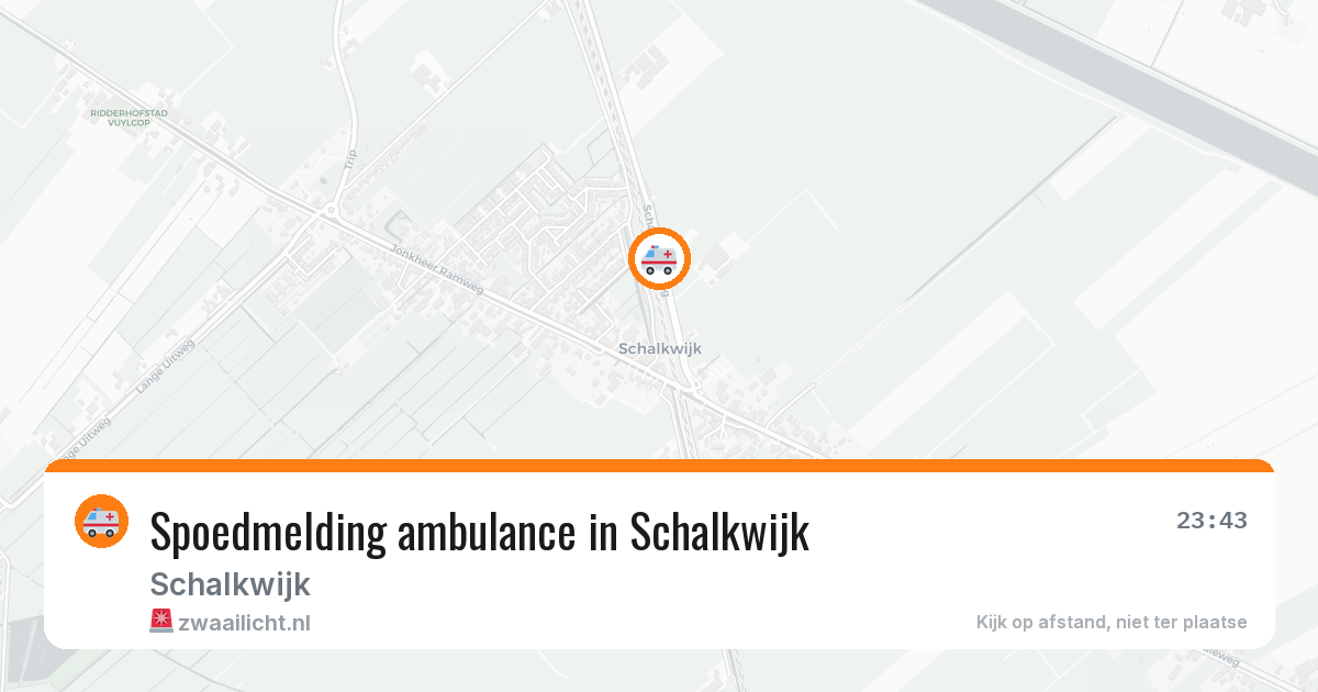 Spoedmelding ambulance in Schalkwijk — 16 apr 2026
