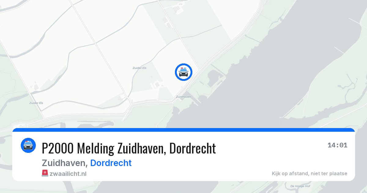 P2000 Melding Zuidhaven, Dordrecht — 15 jul 2026