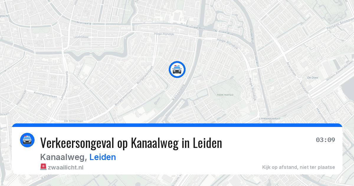Verkeersongeval op Kanaalweg in Leiden — 17 jun 2026