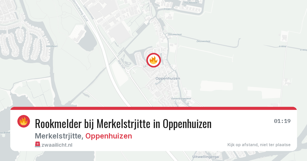 Rookmelder bij Merkelstrjitte in Oppenhuizen — 20 mrt 2026
