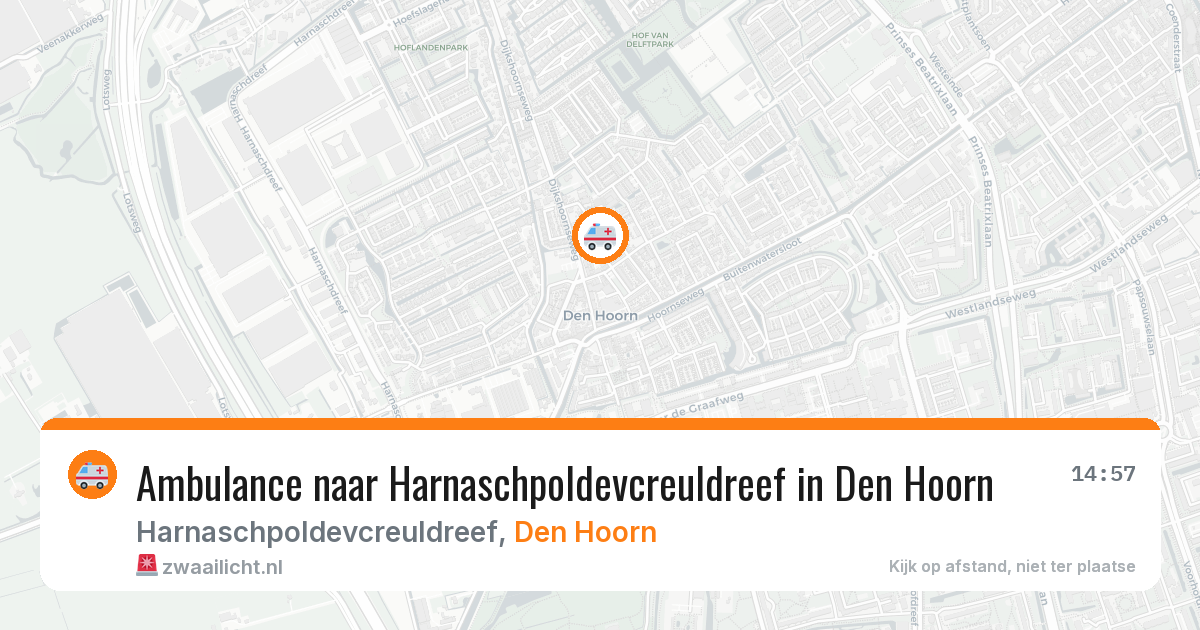 Ambulance naar Harnaschpoldevcreuldreef in Den Hoorn — 4 jun 2026