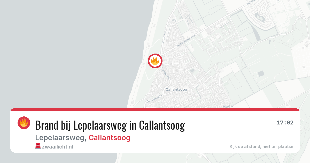 Brand bij Lepelaarsweg in Callantsoog — 13 aug 2026