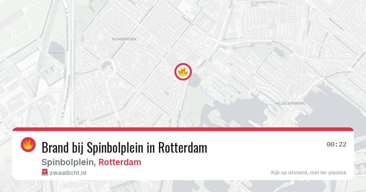 Brand bij Spinbolplein in Rotterdam — 9 jun 2026