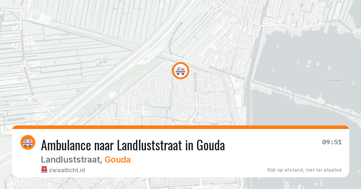 Ambulance naar Landluststraat in Gouda — 27 jun 2026