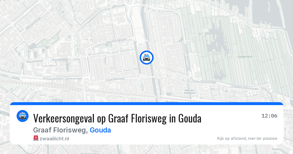 Verkeersongeval op Graaf Florisweg in Gouda — 24 jun 2026