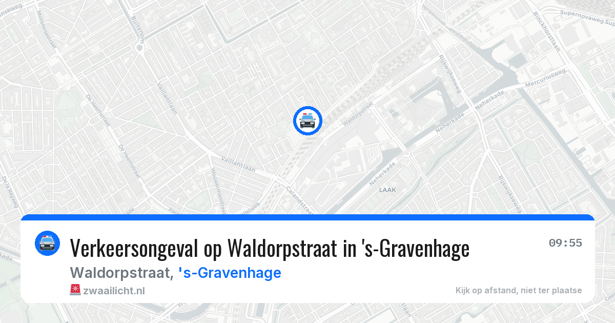 Verkeersongeval op Waldorpstraat in 's-Gravenhage — 13 aug 2026