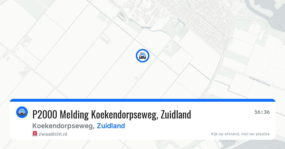 P2000 Melding Koekendorpseweg, Zuidland — 17 jul 2026