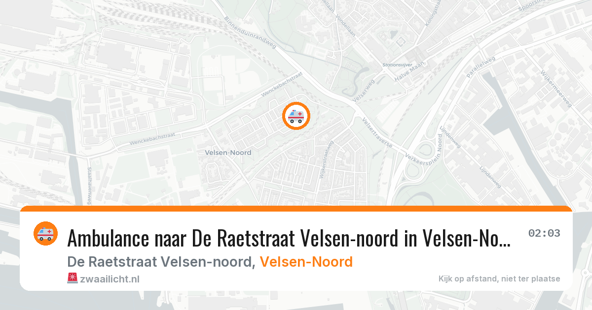 Ambulance naar De Raetstraat Velsen-noord in Velsen-Noord — 25 apr 2026