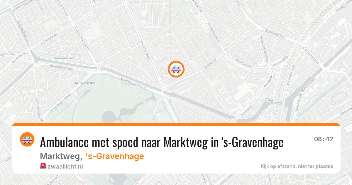 Ambulance met spoed naar Marktweg in 's-Gravenhage — 19 mei 2026