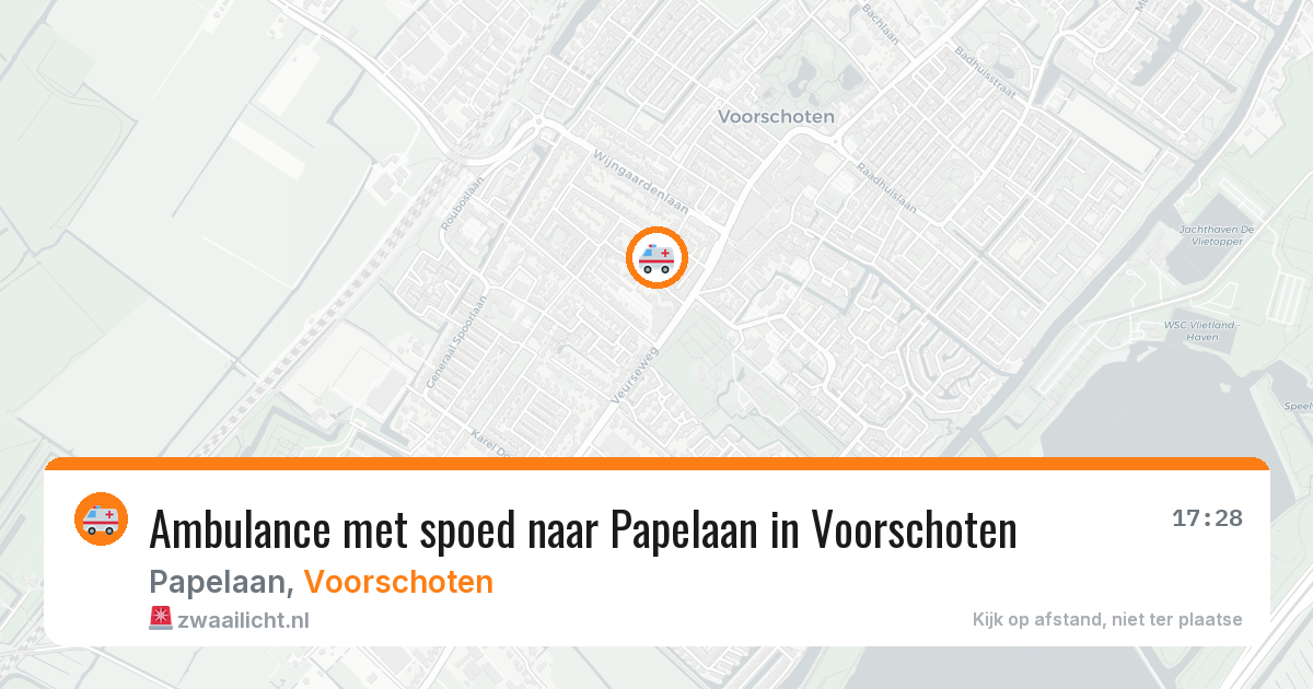Ambulance met spoed naar Papelaan in Voorschoten — 24 jun 2026
