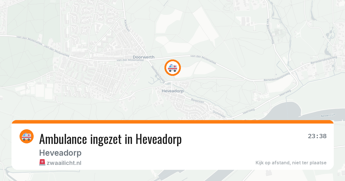 Ambulance ingezet in Heveadorp — 23 jul 2026