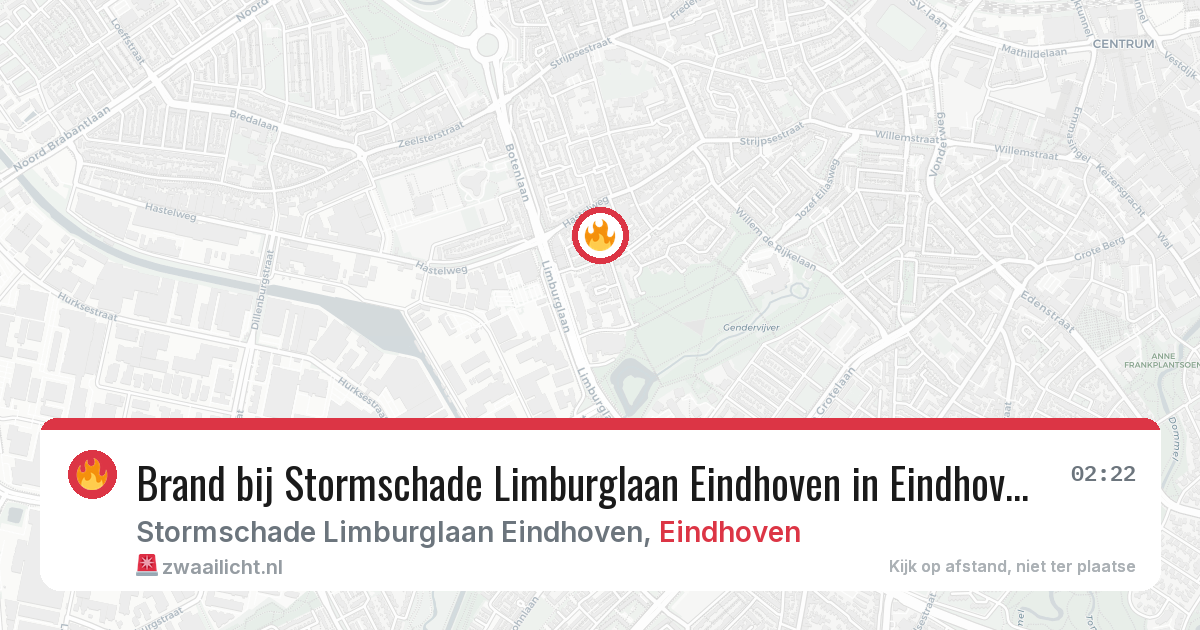 Brand bij Stormschade Limburglaan Eindhoven in Eindhoven — 28 jun 2026