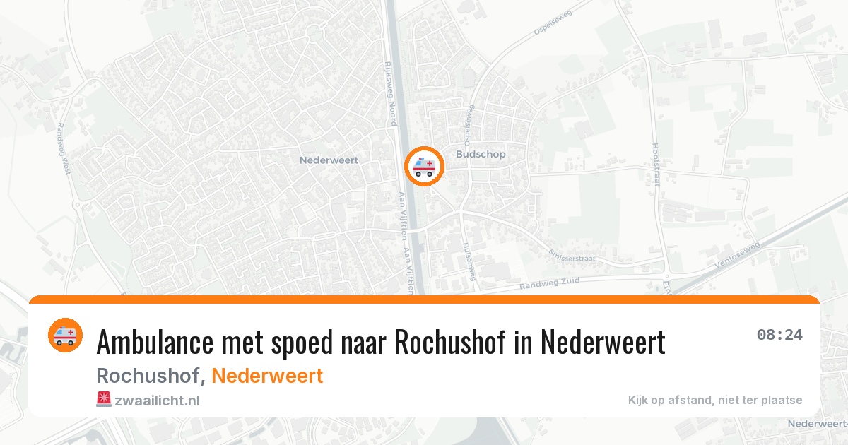 Ambulance met spoed naar Rochushof in Nederweert — 24 apr 2026