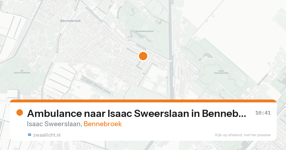 Ambulance naar Isaac Sweerslaan in Bennebroek — 8 jun 2026
